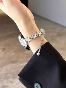 18mm/20mm/22mm 夏季新款星形水钻表带，可调节长度，兼容三星 Galaxy、Garmin、Amazfit 手表 - 柔软、透气 - 黑色 - 查看 12