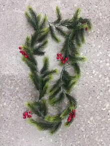 1pc Christmas Artificial Plant Garland Vines, Home Decor Luxury Fake Pine Vine Hanging Ornaments Living Room Indoor, Scene Decoration, Holiday Decoration, Room Decoration, Home Decoration, Office Decoration, Theme Party Decoration, Christmas Decoration, Table Centerpiece - Multicolor - View 5