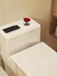 2PCS- Heart-Shaped Extended Toilet Flush Button, Suitable For Long Nails - Self-Adhesive, No Need For Drilling, Decorative Bathroom Accessory, Toilet Press Button, Heart-Shaped Accessory For Long Nails, Universal Toilet Flush Switch Extension, Toilet And Bathroom Supplies - Multicolor - View 4