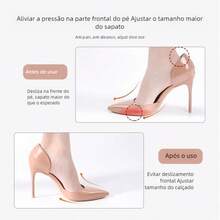 Forefoot Cushioning Insole - Relieves Foot Pain, Washable And Reusable, Ideal For High Heels - Black - View 3