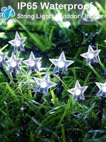 20/50/100 Luces de Cadena Solares para Jardín Exterior, Cadena de Luces de Estrella de Navidad, 8 Modos Disponibles para Uso Exterior, Iluminación de Hadas para Árboles de Navidad. Jardín, Patio, Ramas, Camping, Decoración de Vallas. Ideal para Bodas, Fiestas, Navidad, Halloween, Decoración de Vacaciones - Verde Oscuro - Ver 5