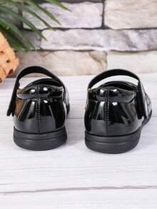Girls' Black Patent Leather Mary Janes - Classic Buckle School Shoes--Girls' Beige Patent Leather Mary Janes - Bow & Hook - Loop, Fall Season Staple,Go Back To School; Black Shoes; Girls' School Shoes; Girls' Toddler Shoes; Children's Girls' Shoes; Girl's Shoes.