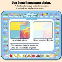 Belifou Kit Completo Tapete Desenho Água para Bebês - Brinquedo Seguro, em Várias Tamanhos e Sem Sujeira - 80*60 Gelo - Visão 5