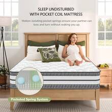 Kaltschaummatratze 90x200 cm, Orthopädische 8-Zonen -Komfort H3 Mittelfest, Matratze Öko-Tex Zertifiziert, Anti-Feuchtigkeit, Anti-Milben, Taschenfederkern Höhe 23cm