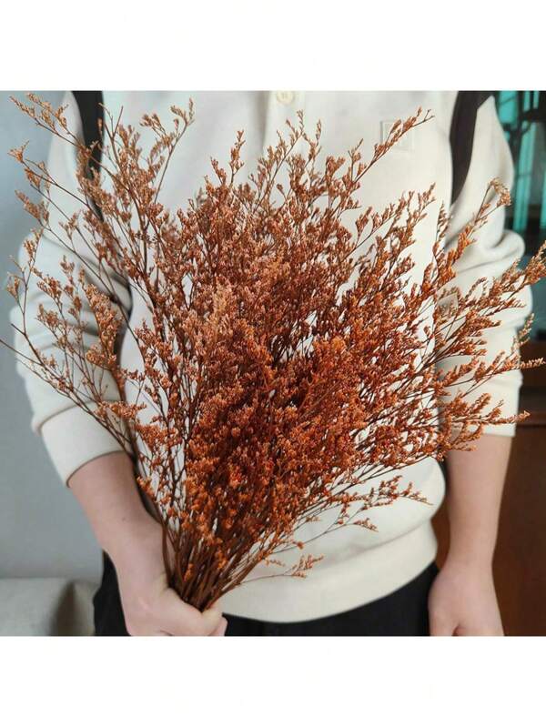 80g irisierender oranger Sternblumen-Kristallstängel im Bernsteinsonnenuntergang-Look - konservierte böhmische Hochzeitskonfetti, Fairy-Terrarium-Glitzer & luxuriöse Tischzentren (22,8 Zoll staubfrei und hypoallergen)