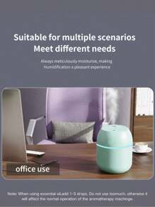 两件套（香薰机+精油），220毫升USB便携式笑脸香薰加湿器喷雾器，10毫升多香精油，适用于家庭、酒店、浴室除臭、香氛、空气清新，持久留香 - 彩色 - 查看 12