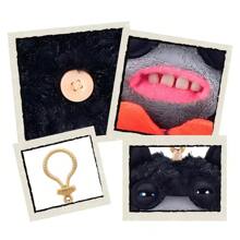 Spin Master Official Funky Teeth Baby Keychain Pendant - Plush Cute Monster Doll With Teeth, Collectible, Can Be Used As Bag Accessory - 15706G Fifth Generation Keychain - Love Long-eared Rabbit Monster (Black) - View 5