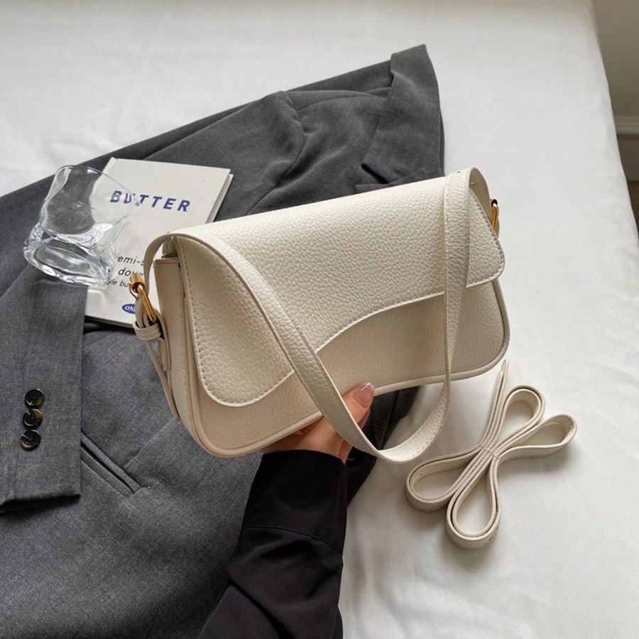 Bolso bandolera/de hombro minimalista y versátil de moda para mujer