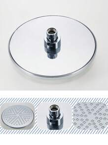 (2-Piece Set, Overhead Shower + Handheld Shower) 9-Inch High Pressure Shower Combo Set, With Handheld Shower Head, Large Panel High Pressure Rainfall Shower Head. Suitable For Shower Room, Bathroom, Commercial Hotel, Home Use. Great Gift For Holidays, Commuting.