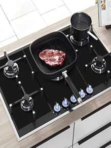 2pcs Oven Liners, Easy To Clean Oven/Stovetop Protector Mats, Non-Stick Heat Resistant Baking Mats For Home, Outdoor Camping Grill, Thick Gas Stove Oil-Proof Pad, Washable - Black - View 10