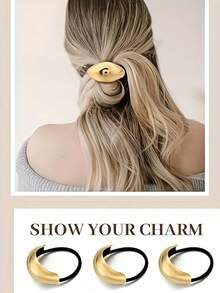 3 piezas Lazos de pelo curvados dorados, fáciles de crear una coleta con capas, de moda para uso diario, accesorios para el cabello, accesorios para el cabello para mujeres, accesorios, accesorios para mujeres, accesorio para el cabello, accesorios para el cabello para mujeres, accesorios para el cabello, herramientas para el cabello, accesorios de belleza, accesorios para el cabello rizado, accesorio para el cabello, accesorios para el cabello, accesorios para el cabello para mujeres, otoño, viaje, herramientas para el cabello, accesorios para mujeres, cosas para el cabello, cabello rizado, scrunchies, scrunchies para el cabello, accesorios para el cabello rizado, regalos, viaje, regalos para mujeres, cosas para el cabello, relleno de calcetines