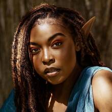 Brown Tan Dark Elf Ears Halloween Renaissance LARP Masquerade Fairy Cosplay Ears For Black Skin - C - Tai dài màu nâu của yêu tinh (1 đôi) - Xem 7