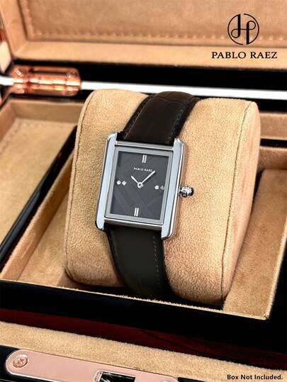 Pablo Raez 1 pieza Reloj vintage para hombre y mujer, original y encantador, reloj de pulsera de acero inoxidable, accesorio de verano, color plateado, joyería antioxidante, reloj de pareja, caja de acero inoxidable chapada, diseño de moda para hombre y mujer, accesorio de verano