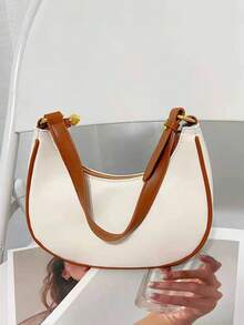 Underarm Bag Women's 2025 New Fashion Shoulder Bag Niche Versatile Crescent Dumpling Women's Bag High-End Small Bag - 米色 - 查看 3