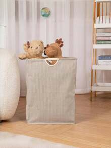 1pc Large Household Laundry Basket Dirty Clothes Basket, Clothes Storage Basket, Bathroom Storage Basket Laundry Bag, Wardrobe Storage And Storage, Simple Care, Waterproof, Foldable Dirty Clothes Basket, Storage Organizer Can Store Clothes Towels Toys, Suitable For Bathroom, Living Room, Bedroom