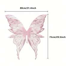 1pc Summer New Elf Butterfly Wing Backpack Accessory, Festival Party Performance Prop, Exquisite Decoration, Metallic Shiny Angel Wings, Basic Style, Suitable For Christmas, Halloween, Masquerade, Adult Size In Stock
