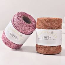 60m 3mm Metallic Gold Tinsel Thread, Shiny DIY Crochet Cord For Bags, Crafts, Multi-Color Options - Suitable For Crochet Bags, Handicrafts - Multicolor - View 10