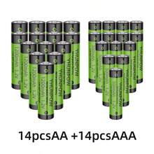 YHUNPOW 1.2V Ni-MH uppladdningsbara batterier, kompatibla med AA och AAA, högpresterande, hållbara, långvariga, mångsidiga, snabbladdning, lång livslängd