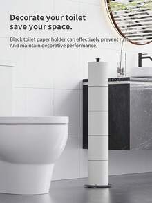 Freestanding Toilet Paper Holder - Bathroom Storage Rack, Holds 5 Spare Toilet Paper Rolls, Bathroom Accessory