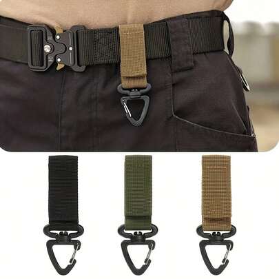 1pc Gear Clip Nylon Key Ring Holder Outdoor Hiking Hook Buckle