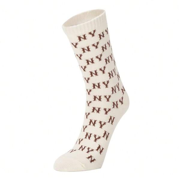 MLB Klassische Monogramm-Socken für Damen und Herren, ideal für Outdoor, Alltag, Sport und Freizeit, weich und bequem, lange Socken 3ASOMM13N-50CRD