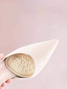 3双柔软圆头防痛鞋垫，带心形缓冲垫，非磨脚型，适用于高跟鞋和休闲鞋