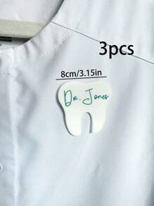 1pc Customized Acrylic Dental Name Tag, Personalized Dental Name Tag, Tooth Pin, Dental Graduation Gift, Hygienist Name Badge, Dental Assistant Gift, Tooth Tag, Staff Gift, Dentist