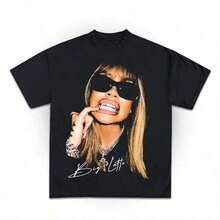 Big Latto Graphic-Shirt Design PNG DTF Poster PNG Printable Bootleg Tee Shirt Design Instant Download And Ready To Print - 黑色 - 查看 2