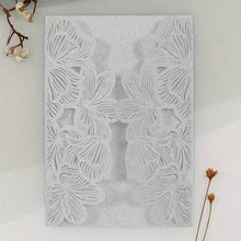 10 张/包镂空花邀请卡，适用于婚礼、订婚、生日派对和其他节日庆祝邀请、贺卡装饰