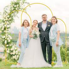 3 Pack Metal Arch Stand Gold Wedding Arch Frame Set Of Balloon Arched Stands 6ft 6.6ft 7.2ft Backdrop Stands For Parties Vintage Backdrop Arch Stand Frame For Birthday Garden Wedding Decoration - Vàng - Xem 3