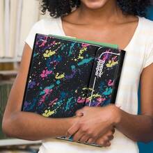 Trapper Keeper - Carpeta de 1 pulgada con carpetas y bolsillos, capacidad para papel de 8-1/2 x 11 pulgadas, brillo (260038FM-ECM) - Salpicaduras de pintura - Ver 6