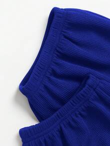 Plus Size Women's Drawstring Waist Pocketed Jogger Pants, Suitable For Fitness, Running, Outdoor & Casual Wear - Royal Blue - View 8