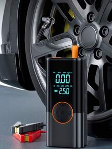 Jump Starter With Air Compressor, 5000A 150PSI Car Battery Jump Starter , 12V Jump Box Car Battery Jumper Starter Portable With Jumper Cables, LCD Display, LED Lighting