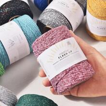 60m 3mm Metallic Gold Tinsel Thread, Shiny DIY Crochet Cord For Bags, Crafts, Multi-Color Options - Suitable For Crochet Bags, Handicrafts - Multicolor - View 9