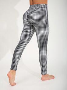 秋冬新款休闲女式高弹紧身裤，黑色线条图案，白色条纹印花，柔软舒适的羊毛裤，适合居家、运动、塑形、拉伸、提臀、不对称图案、户外、旅行、散步、购物、健身房、跑步、运动、工作、街头、音乐节、派对、礼物、长裤 - 彩色 - 查看 62