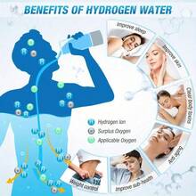 2025 New Hydrogen Water Bottle, Hydrogen Water Bottle Generator, 3-Min Rapid Electrolysis, PEM Technology Water Ionizer, 15.22oz Portable Hydrogen Water Generator For Office, Daily Drinking, Travel Exercise Home, And Gifts (Silver Lid) - Trắng PRO - Xem 7