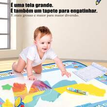 Belifou Kit Completo Tapete Desenho Água para Bebês - Brinquedo Seguro, em Várias Tamanhos e Sem Sujeira - 80*60 Gelo - Visão 9