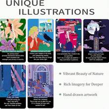 Tzxamsez 58 Nature-Infused Oracle Cards For Modern Life|Beginner-Friendly Healing & Inspiration Deck - nữ thần - Xem 4