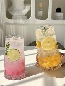 Home Glass Coffee, Popular Diamond Fruit Tea Cup, Glass Water Cup, Iced Americano Cup, Juice Cup, Cold Drink Cup, Summer Beverage Cup, Suitable For Women, A Cup Of Tea With Milk. Exquisitely Designed Glass Cups, Eye-Catching Iced Coffee Glass Cups, Unique And Modern Glassware, Small Cups, Cold Drink Cups