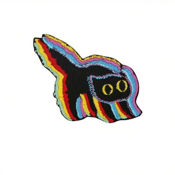 2 Stücke bunte Überraschungs-Kätzchen Patches, Stoffapplikationen mit Klettverschluss, geeignet für DIY Dekoration auf Kleidung, Hüten, Rucksäcken usw.