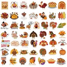 100 Piezas de Pegatinas de Pavo de Acción de Gracias, Decoraciones de Otoño, Pegatinas de Animales, Decoraciones de Acción de Gracias, Decoraciones de Otoño para el Hogar, Pegatinas de Dibujos Animados, Pegatinas Estéticas, Pegatinas de Vinilo Impermeables para Portátil, Teléfono, Coche, Monopatín, Botellas de Agua, Scrapbooking, Diario