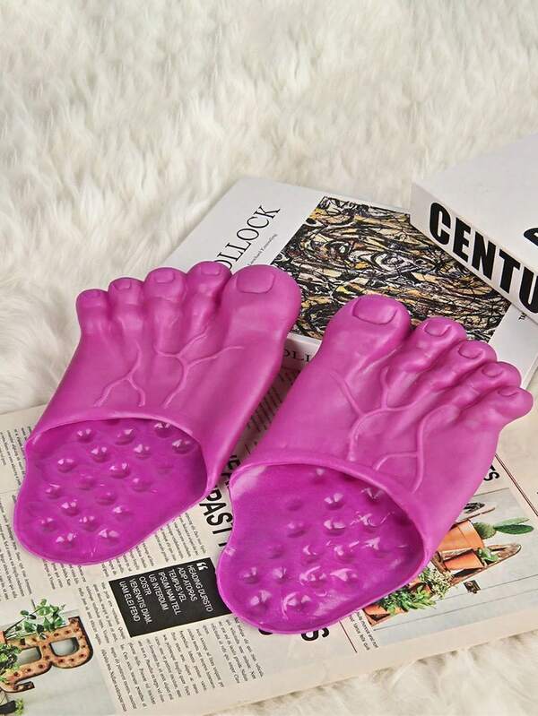 Halloween Women's Slippers Funny Multi Colored Giant Creative Big Foot Slippers Personalized Party Prank Costumes Funny Props Slippers Comfortable Simple Indoor Solid Color Men's Women's Home Slippers Bedroom Sandals Suitable For Halloween Pranks
