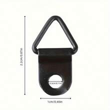 200pcs (100pcs Hooks + 100pcs Screws) Metal Triangle Picture Frame Hanging Hooks With Screws, Photo Frame Hangers, For Frames, Art Display Wall Mounting Hardware Accessories - Multicolor - View 3