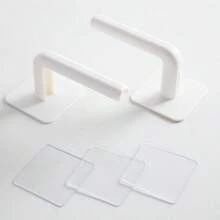 2pcs, Kitchen Bathroom Tissue Holder, Free Punching L-Shaped Hook, Multi-Purpose Self-Adhesive Roll Water Holder, Kitchen Wall-Mounted Waterproof Hook Hanger, Hanging Shoe Rack