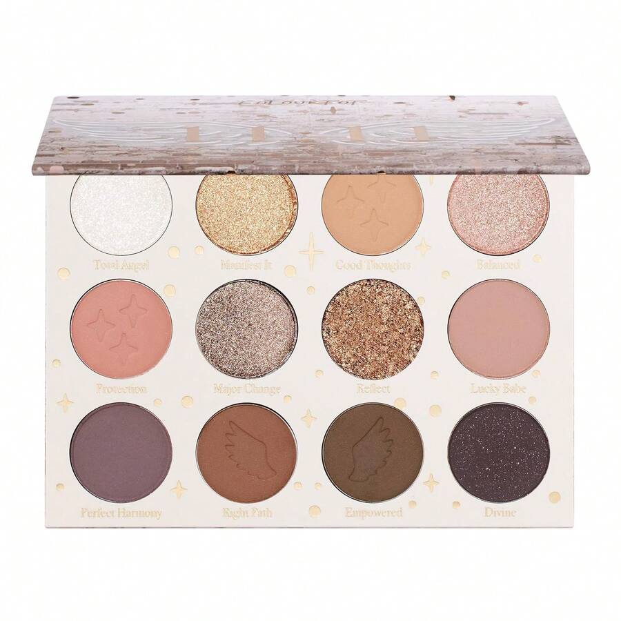 ColourPop Eyeshadow Palette - Eye Makeup Palette With Matte, Metallic, Matte Sparkle &Amp; Glitter Finishes - High-Pigment Eye Makeup With A Long-Wearing Formula - Cloud 9 (0.49 Oz) - 18991231 - 查看 1