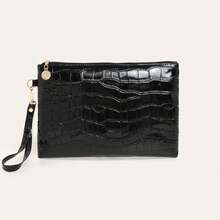 2025 Season Fashion New Women Clutch Envelope Bag Versatile Inner Bag Casual Business Storage Bag Document Bag, Women Long Wallet - Black - View 7