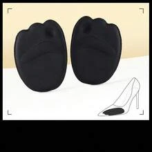 Forefoot Cushioning Insole - Relieves Foot Pain, Washable And Reusable, Ideal For High Heels - Black - View 1