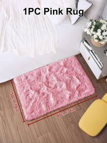 1pc Rug, Area Rug, Living Room Rug, Bedroom Rug, Room Decor, Solid Color Soft Modern Indoor Large Shaggy Rug For Bedroom Living Room Dorm Room, Fall Decor, New Year Winter Warm Decor, Halloween Gifts, Bedroom Decor, Christmas Decoration, Home Decorative Non-Slip Plush Fluffy Area Rugs Girl Pink Comfy Floor Carpet - 彩色 - 查看 15