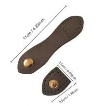 2/6/8Pcs Adjustable Snap Purse Locks - Faux Leather Sew-On Closures With Assorted Color Buttons For Handbags & Clutches