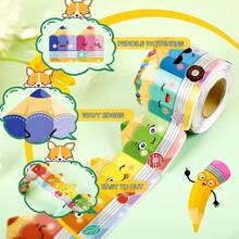32.8ft (10m) Self-Adhesive Bulletin Board Border With Eyes, Nose, Mouth - Colorful Appearance - Suitable For Classroom, Office, Home Decor, Party, Picture Frames - Optimistic Classroom Decor Stickers, Cartoon Style Durable Material Pencil Design, High-Quality Stickers, Craft Hobbyists, Fun Decor - Multicolor - View 5